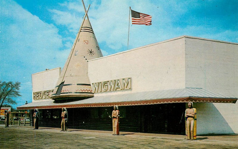 Hedges Wig Wam Restaurant - Vintage Postcard